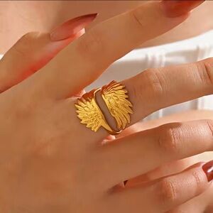 18k gold plated steel ring